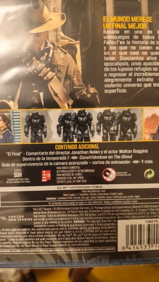 Fallout Blu-ray sin abrir, aún con el plástico