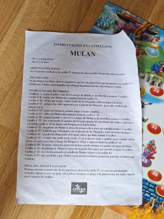 Juego de mesa La Leyenda de Mulan - Tristan 1988