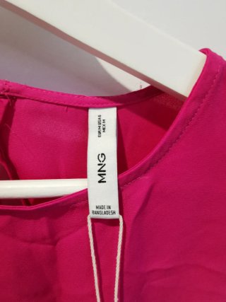 Blusa fucsia drapeada MNG T.S