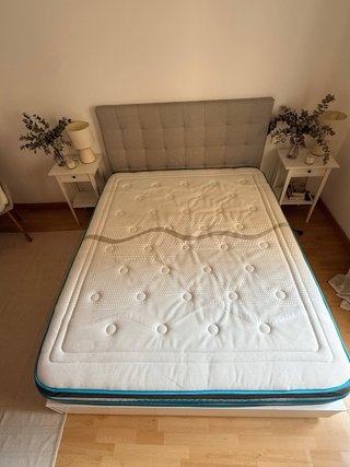Cama 160x200 con almacenaje + colchón+ cabecero