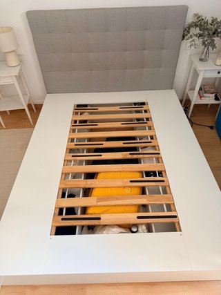 Cama 160x200 con almacenaje + colchón+ cabecero
