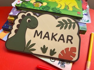 Placa personalizada para puerta infantil