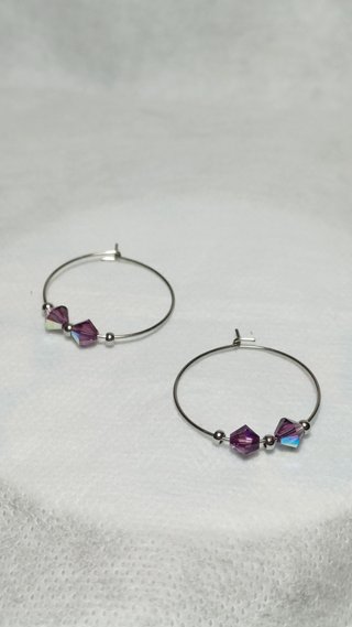 Aros con cristal austriaco tipo Tupy