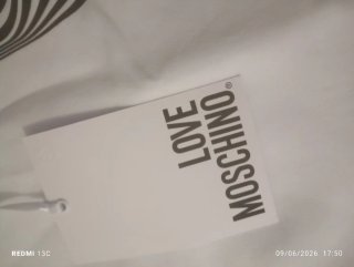 Vestido Love Moschino Blanco Talla xxl, bolsa orig