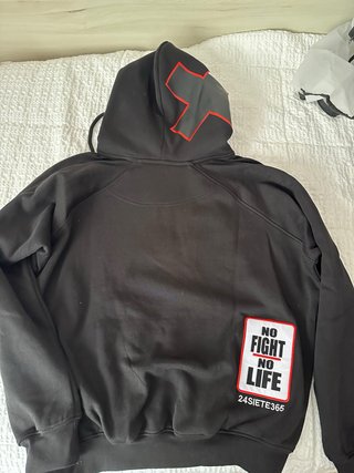 Sudadera Fight 4 Life Negra y Roja
