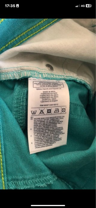 Shorts Adidas Verdes tejano