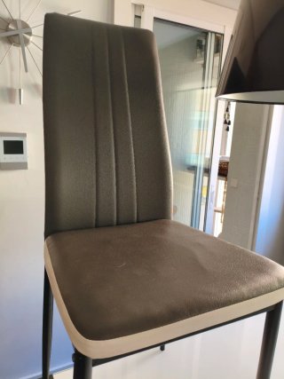 Silla comedor o cocina en polipiel respaldo alto