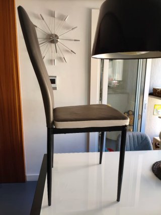 Silla comedor o cocina en polipiel respaldo alto