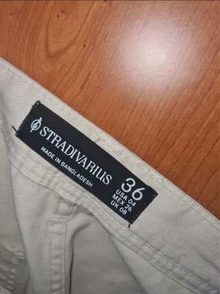 Pantalones Cargo Beige Talla L
