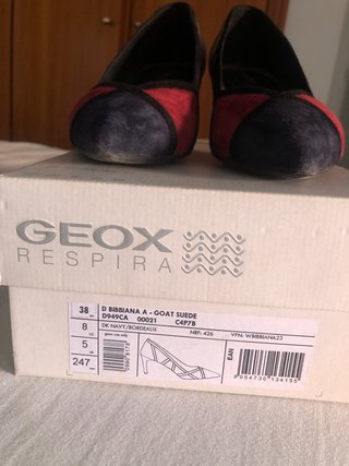 Zapatos Geox Tacón 7cm Azul/Rojo