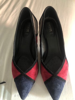 Zapatos Geox Tacón 7cm Azul/Rojo
