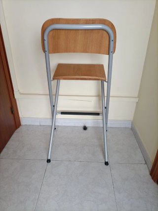 Taburete plegable madera y metal