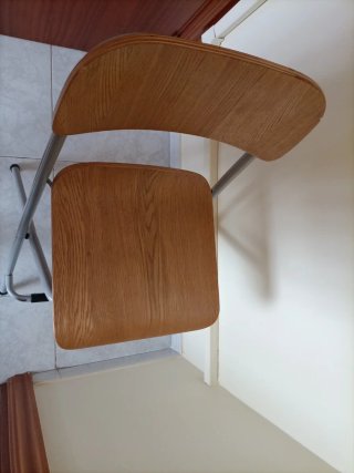 Taburete plegable madera y metal