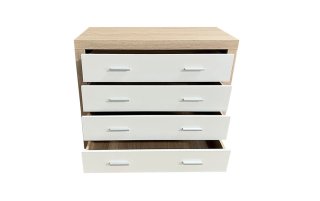 COMODA DORMITORIO KIARA 4 CAJONES ESTILO NORDICO