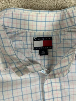 Camisa Tommy Hilfiger S Cuadros Azul Rosa
