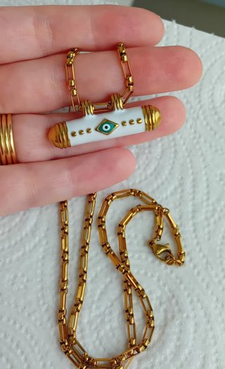 Collana barretta occhio greco
