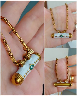Collana barretta occhio greco