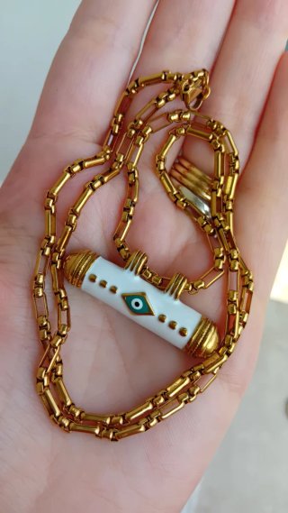 Collana barretta occhio greco