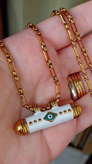 Collana barretta occhio greco