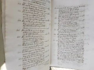 Antiguo manuscrito 1736 Conde de Cirat