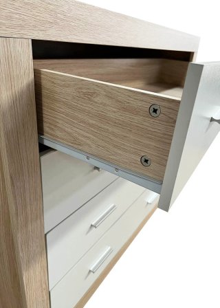 COMODA DORMITORIO KIARA 4 CAJONES ESTILO NORDICO