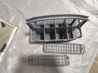 Cesta para lavavajillas gris