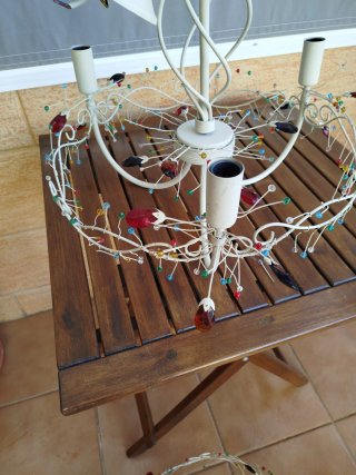 2 Lampade a sospensione decorative con perline