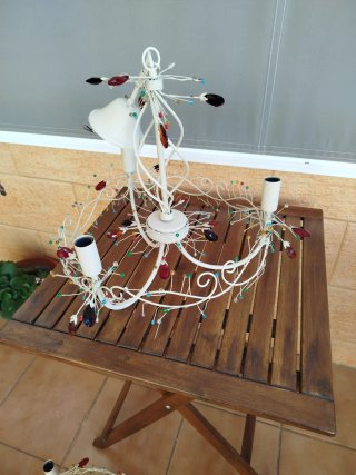 2 Lampade a sospensione decorative con perline