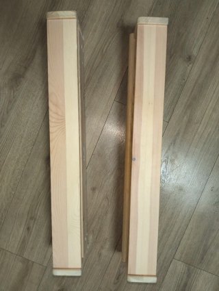 2 Estanterías Madera IKEA FLISAT 70x9x16