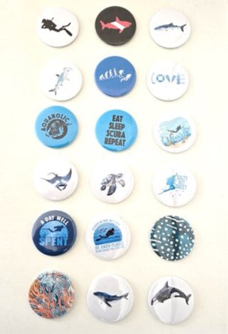 Pack Imanes de peluche de peces y animales del mar