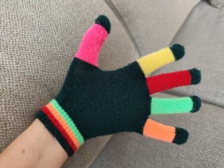 Guantes de lana coloridos
