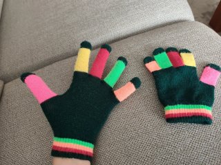 Guantes de lana coloridos
