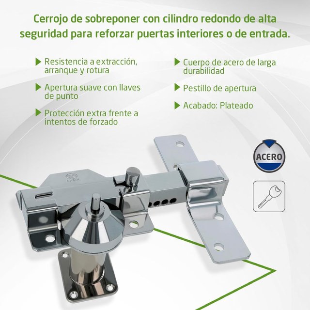Amig Cerrojo seguridad acero con llaves 50mm