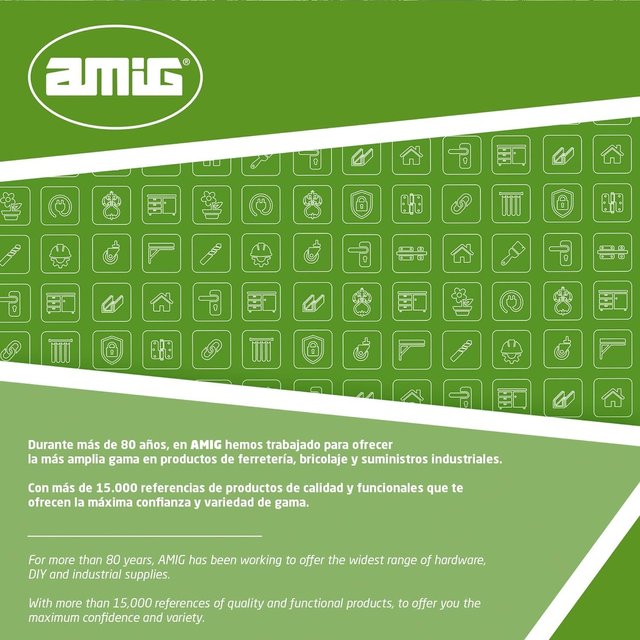 Amig Cerrojo seguridad acero con llaves 50mm