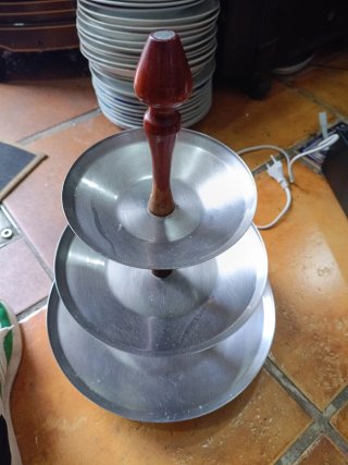 Frutero Vintage 3 Niveles Madera y Metal
