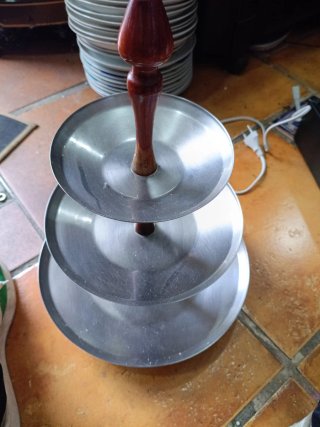 Frutero Vintage 3 Niveles Madera y Metal