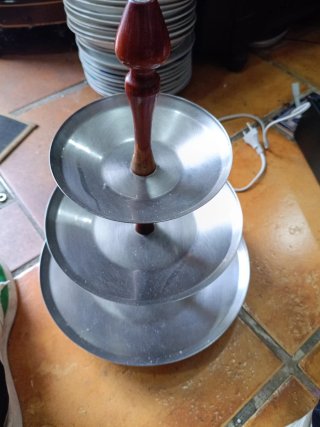 Frutero Vintage 3 Niveles Madera y Metal