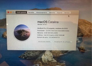 Ordenador Portátil MacBook Pro 13” Mid 2012