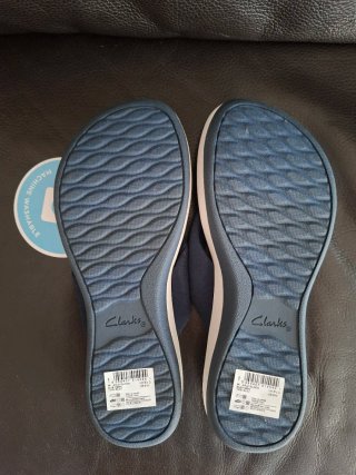 Chanclas Clarks Cloudsteppers Mujer Azul/Gris