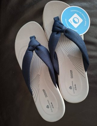 Chanclas Clarks Cloudsteppers Mujer Azul/Gris