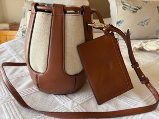 Bolso cubo Zara beige y marrón