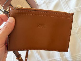 Bolso cubo Zara beige y marrón