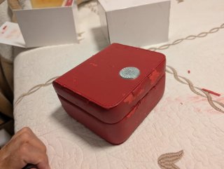 Estuche Reloj Omega Rojo