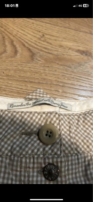 Shorts BWNY Beige Cuadros