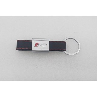 Llavero de Cuero con Logo Metalico AUDI RS REGALO