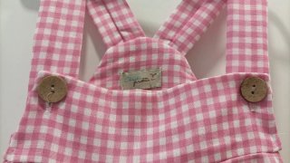 Peto bebé cuadros rosa Vichy