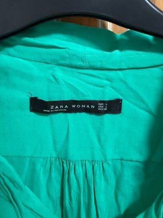 Camisa Zara verde talla única