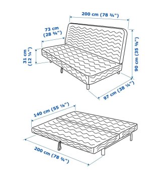 Sofá Cama Ikea Nyanm 3 Plazas Gris