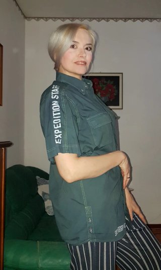 Camicia estiva uomo/ragazzo verde
