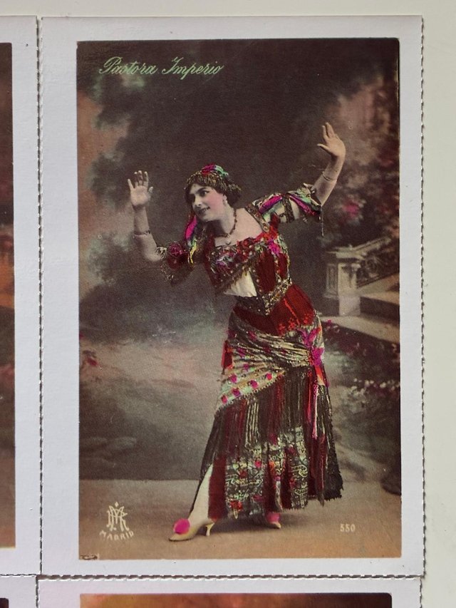 Lote 4 Postales Pastora Imperio Flamenco